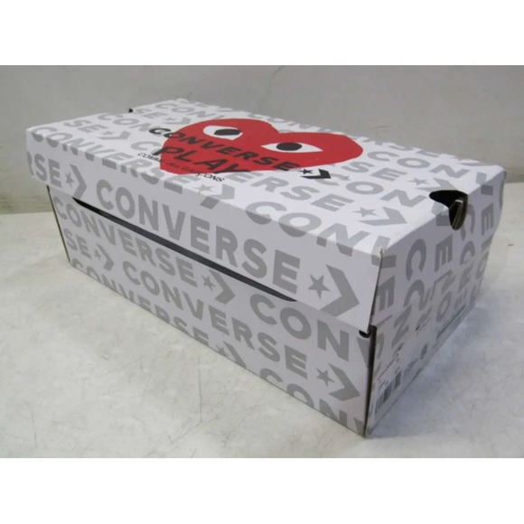 NWT Comme des Garcons PLAY Converse Chuck 70 CDG Hi Sneakers Pristine/Red/Egret - Picture 12 of 13